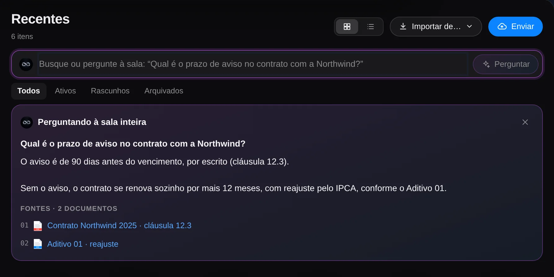 Cycles Data: resposta do Ask Cycles com as fontes