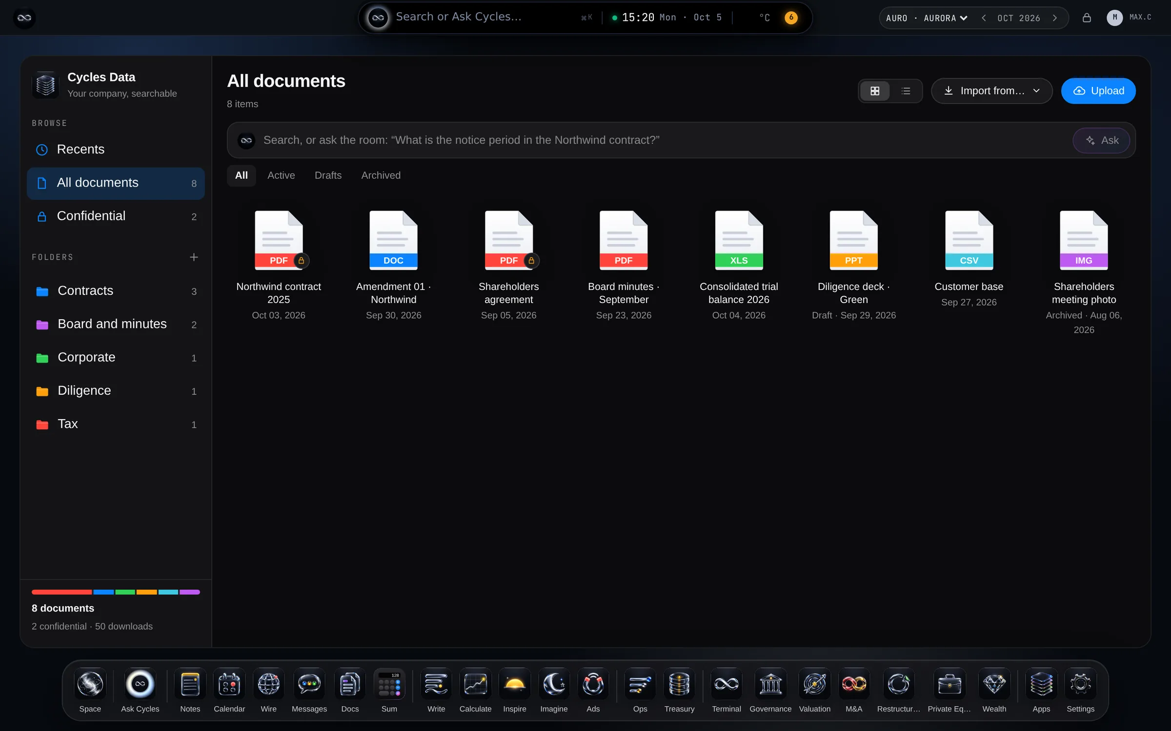 All documents in Cycles Cloud